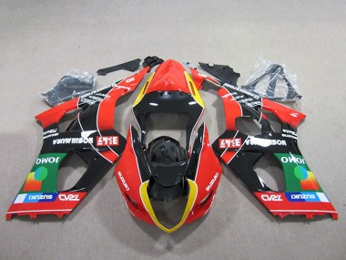 Best 2003-2004 Suzuki GSXR 1000 Motorcycle Fairings - Red Yellow Green Black UK