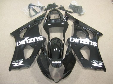 Best 2003-2004 Suzuki GSXR 1000 Motorcycle Fairing - Glossy Black White Decal UK