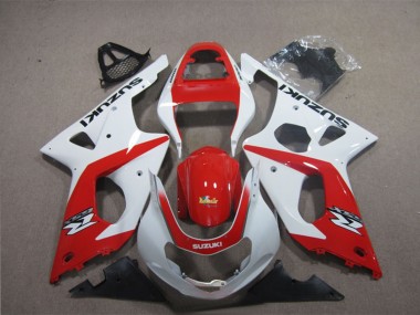 Best 2003-2004 Suzuki GSXR 1000 Motorcycle Fairings - White Red UK