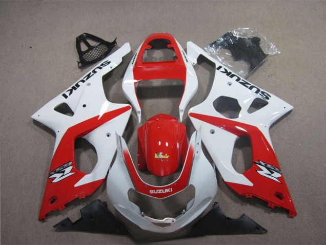 2003-2004 Suzuki GSXR 1000 Motorcycle Fairings - White Red UK