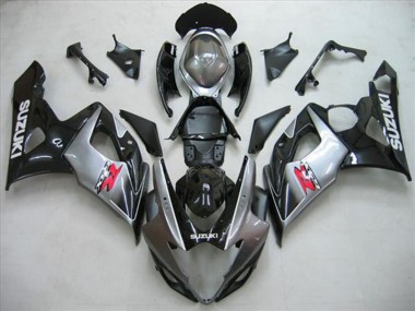 Best 2005-2006 Suzuki GSXR 1000 Motorcycle Fairing Kits - Glossy Black Silver Red UK