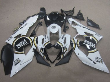 Best 2005-2006 Suzuki GSXR 1000 Motorcycle Fairings - White Black Lucky Strike Motul UK