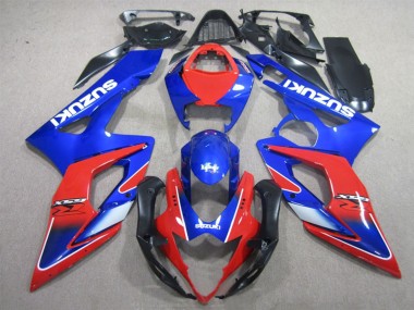 Best 2005-2006 Suzuki GSXR 1000 Motorcycle Fairings - Blue Red UK