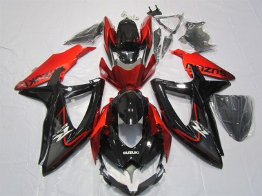 Best 2007-2008 Suzuki GSXR 1000 Motorcycle Fairing - Glossy Black Red UK