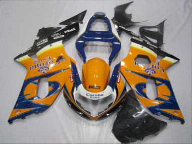 Best 2001-2003 Suzuki GSXR 600 Motorcycle Fairings - Orange Blue Black Corona Extra UK