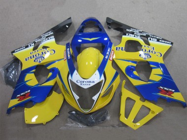 Best 2004-2005 Suzuki GSXR 600 Motorcycle Fairings - Yellow Blue White Black Corona Extra UK