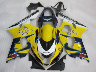 Best 2004-2005 Suzuki GSXR 600 Motorcycle Fairings - Yellow White Blue Corona Extra UK