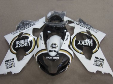 Best 2004-2005 Suzuki GSXR 600 Motorcycle Fairings - White Black Lucky Strike Motul UK
