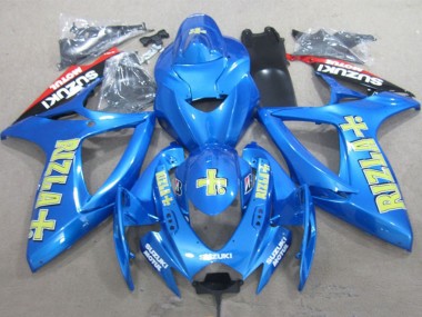 Best 2006-2007 Suzuki GSXR 600 Motorcycle Fairings - Blue Gold Red Rizla UK
