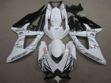 Best 2008-2010 Suzuki GSXR 600 Motorcycle Fairings - White Black Corona Extra Motul UK