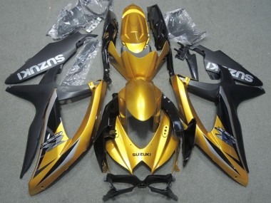 Best 2008-2010 Suzuki GSXR 600 Motorcycle Fairings - Gold Matte Black UK