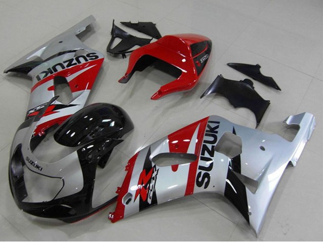 2001-2003 Suzuki GSXR 750 Motorcycle Fairings - Red Silver Black UK