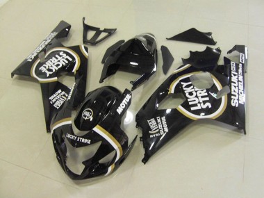 Best 2004-2005 Suzuki GSXR 750 Motorcycle Fairings - Glossy Black White Lucky Strike Motul UK
