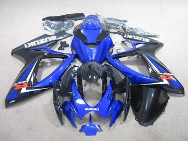 Best 2006-2007 Suzuki GSXR 750 Motorcycle Fairings - Blue Glossy Black UK