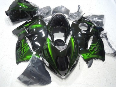 Best 1996-2007 Suzuki GSXR 1300 Hayabusa Motorcycle Fairings - Glossy Black Green UK