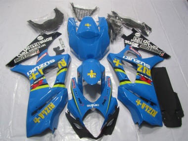 Best 2007-2008 Suzuki GSXR 1000 Bike Fairings - Blue Gold Black Rizla UK