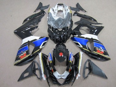 Best 2009-2016 Suzuki GSXR 1000 Motorcycle Fairings - White Blue Black Dark Dog UK