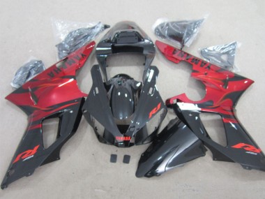 Best 2000-2001 Yamaha YZF R1 Motorcycle Fairings - Red Glossy Black UK