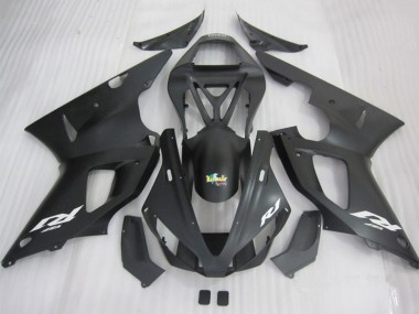 Best 2000-2001 Yamaha YZF R1 Motorcycle Fairings - Matte Black White Decal UK
