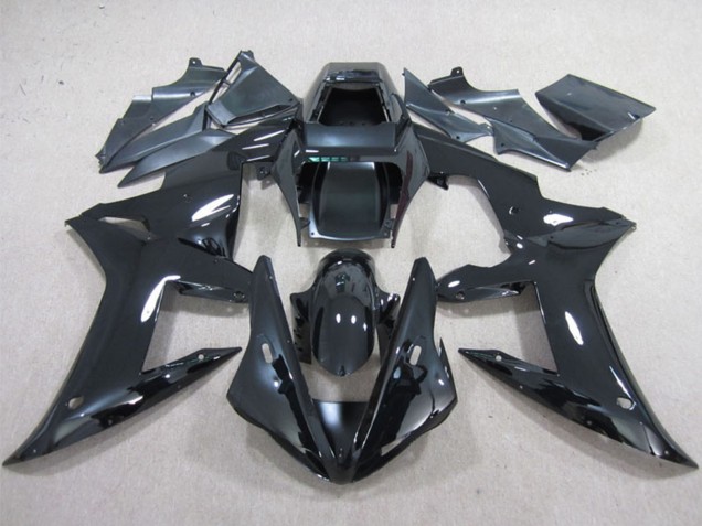 2002-2003 Yamaha YZF R1 Motorcycle Fairings - Glossy Black Plain UK