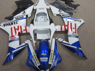 Best 2002-2003 Yamaha YZF R1 Motorcycle Fairing - White Blue Red Motul Fiat UK
