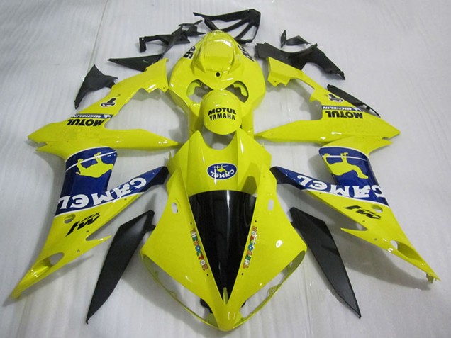 2004-2006 Yamaha YZF R1 Motorcycle Fairings - Yellow Blue Black White Camel Motul UK