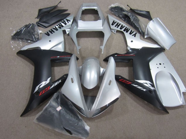 2004-2006 Yamaha YZF R1 Motorcycle Fairings - Silver Matte Black UK