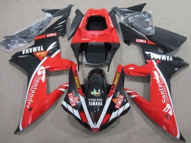 Best 2004-2006 Yamaha YZF R1 Motorcycle Fairings - Red White Glossy Black Santander UK