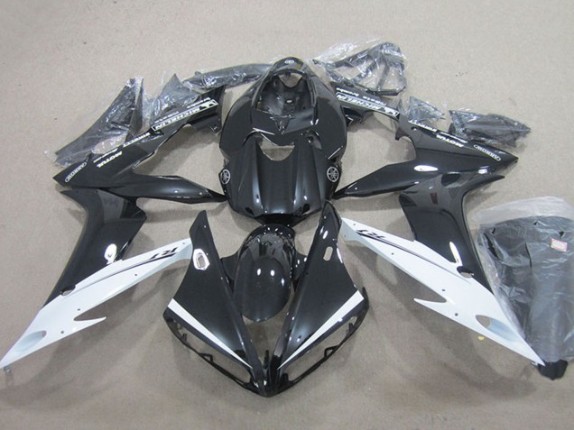 2004-2006 Yamaha YZF R1 Motorcycle Fairings - Glossy Black White UK