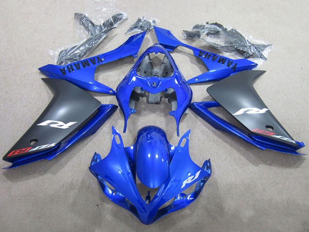 2007-2008 Yamaha YZF R1 Motorcycle Fairings - Blue Matte Black UK