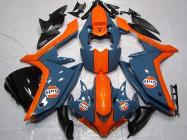Best 2007-2008 Yamaha YZF R1 Motorcycle Fairings - Dark Blue Orange Gulf UK