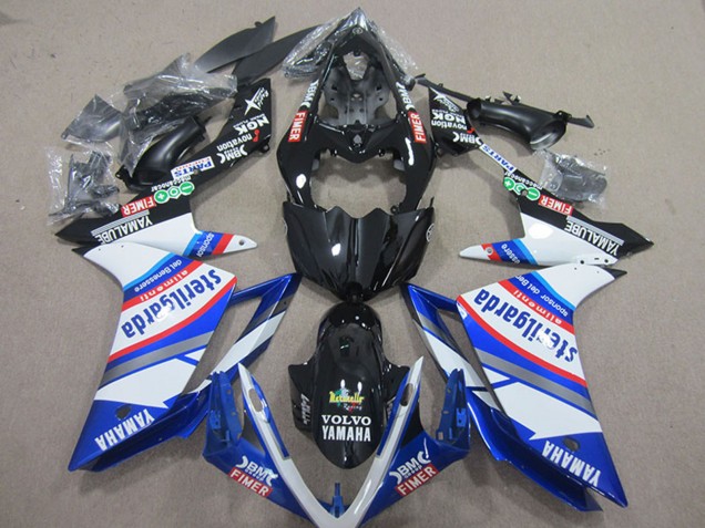 2007-2008 Yamaha YZF R1 Motorcycle Fairings - White Blue Black Volvo Fimer Sterilgarda UK