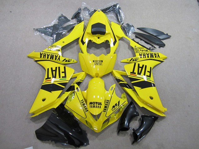 2007-2008 Yamaha YZF R1 Motorcycle Fairings - Yellow Black Motul Fiat UK