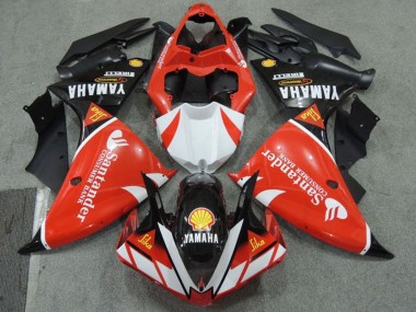 Best 2009-2011 Yamaha YZF R1 Motorcycle Fairings - Red White Black Santander Red UK