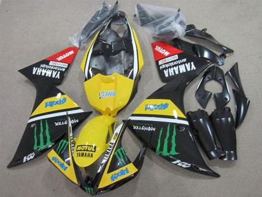 Best 2009-2011 Yamaha YZF R1 Motorcycle Fairings - Yellow White Black Red Green Motul Monster UK