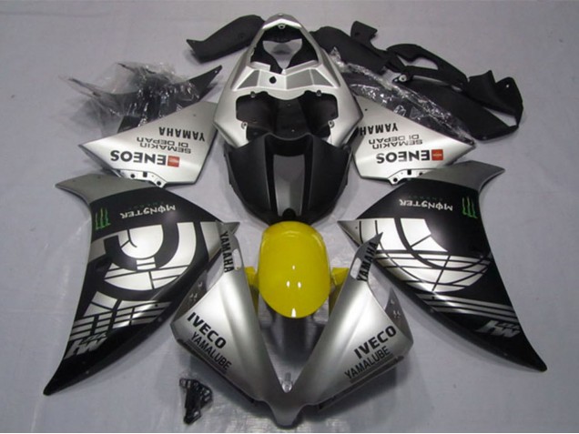 2012-2014 Yamaha YZF R1 Motorcycle Fairings - Silver Black IVECO Yamalube ENEOS Monster UK