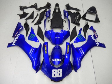 Best 2015-2019 Yamaha YZF R1 Motorcycle Fairings - Blue Green Monster Akropovic UK