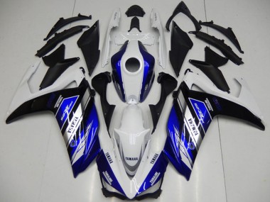 Best 2015-2018 Yamaha YZF R3 Motorcycle Fairings - White Blue Black Yamalube UK
