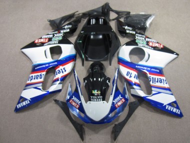 Best 1998-2002 Yamaha YZF R6 Motorcycle Fairings - White Blue Red Black Vilvo Fimer Sterilgarda UK