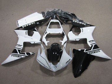 Best 2003-2004 Yamaha YZF R6 Motorcycle Fairings Kits - White Glossy Black UK
