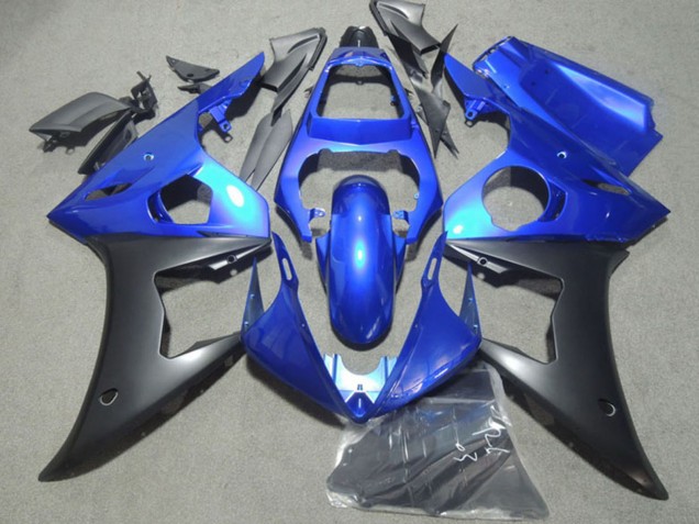 2003-2004 Yamaha YZF R6 Motorcycle Fairing - Blue Matte Black UK