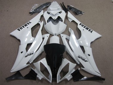 Best 2008-2016 Yamaha YZF R6 Motorcycle Fairings - White Black Decals UK
