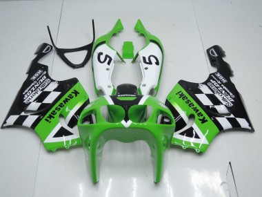 ABS 1996-2003 Green Black and White Kawasaki ZX7R Motor Fairings UK