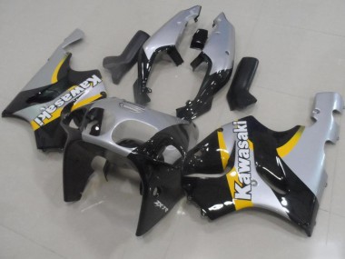 ABS 1996-2003 Silver and Black Kawasaki ZX7R Motorcylce Fairings UK