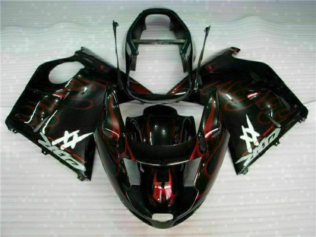 ABS 1996-2007 Red Flame Honda CBR1100XX Motorcycle Bodywork UK ABS 1996-2007 Red Flame Honda CBR1100XX Motorcycle Bodywork UK
