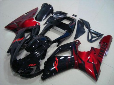 ABS 1998-1999 Black Red Yamaha YZF R1 Motorcylce Fairings UK