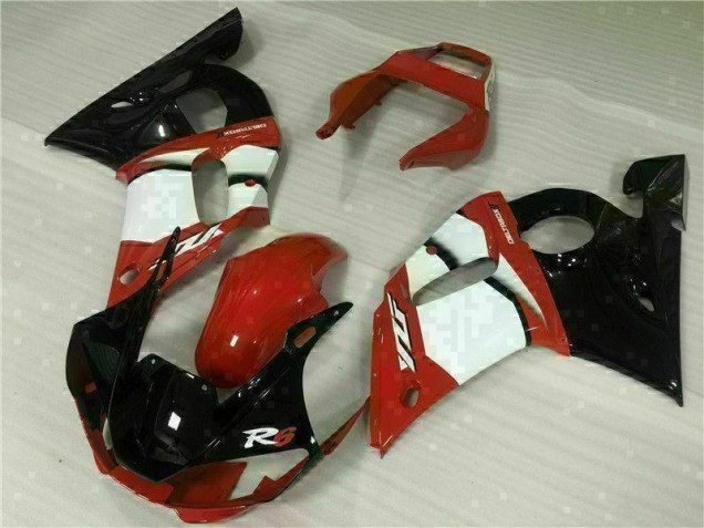 ABS 1998-2002 Red White Yamaha YZF R6 Motor Fairings UK ABS 1998-2002 Red White Yamaha YZF R6 Motor Fairings UK