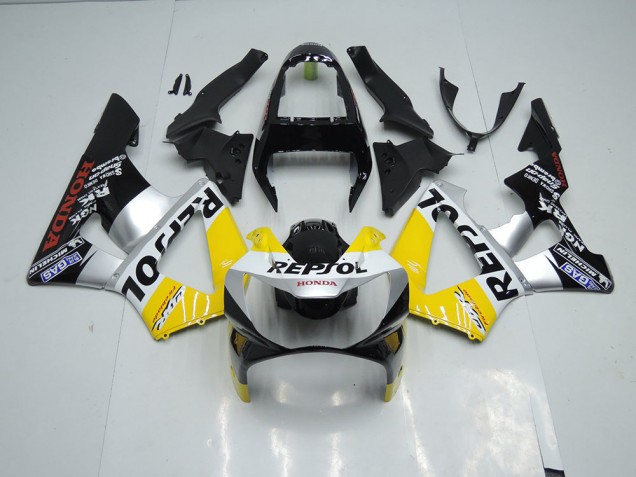 ABS 2000-2001 Yellow Silver Black Repsol Honda CBR900RR 929 Motor Bike Fairings UK ABS 2000-2001 Yellow Silver Black Repsol Honda CBR900RR 929 Motor Bike Fairings UK