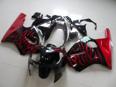 ABS 2000-2001 Red Flame Kawasaki ZX12R Motorbike Fairing UK
