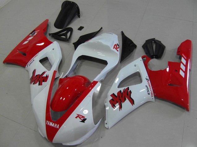 ABS 2000-2001 Red White Race Yamaha YZF R1 Motorbike Fairing UK ABS 2000-2001 Red White Race Yamaha YZF R1 Motorbike Fairing UK